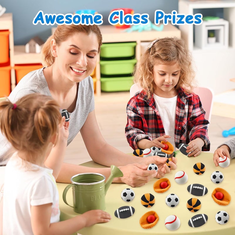 Satomoto 30 pcs Balls Erasers for Kids Classroom Prizes，Puzzle Eraser 3D Take Apart Football Pencil Erasers for Kids Classroom Prizes, Class Treasure Box,Game Rewards,Party Favors, Color Random - Image 4